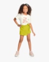 Conjunto Infantil Feminino Blusa e Shorts-Saia - Kely Kety - Natural-947beae0-b151-4c51-930f-9d3ee66e2824