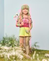 Conjunto Infantil Feminino Blusa Ombro a Ombro e Shorts - Kely Kety - Rosa-6bd678b1-91d1-4db0-b358-b95595d5223b