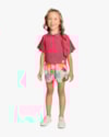 Conjunto Infantil Feminino Camisa e Shorts Estampado - Kely Kety - Rosa-c529e2f5-e06e-4b12-b811-f04d7fd4f703