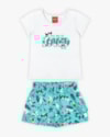 Conjunto Infantil Feminino com Blusa e Saia - Kely Kety - Branco-b1b364d3-0153-447e-a39f-3bbc4801ee97