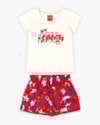 Conjunto Infantil Feminino com Blusa e Saia - Kely Kety - Natural-f3def1ac-a847-4fab-aaa8-22c064b111bd