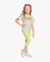 Conjunto Infantil Feminino com Calça Corsário Estampada - Kely Kety - Mescla-63b78438-1fb3-4bb9-b6e7-12186558341f