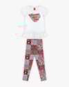 Conjunto Infantil Feminino com Legging Estampada - Kely Kety - Branco-82956d33-a8b0-4ab5-903c-2e61983115e9