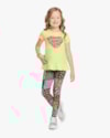 Conjunto Infantil Feminino com Legging Estampada - Kely Kety - Matcha-09753043-0387-469b-b533-b54f6e5cb6e1