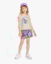 Conjunto Infantil Feminino em Meia Malha Estampada - Kely Kety - Mescla-8449340f-f96e-4068-842d-39351c522ece