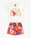 Conjunto Infantil Feminino em Meia Malha Estampada - Kely Kety - Natural-2d6a6aa8-ac11-4091-8757-7a2823dfdb5f