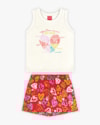 Conjunto Infantil Feminino Estampa Corações - Kely Kety - Natural-09b98293-ed23-47ee-8d14-dbde23702a55
