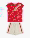 Conjunto Infantil Feminino Estampa Gatinho - Kely Kety - Tomato-22ba6fec-2668-4e0d-ae23-34eaa9ddccbf