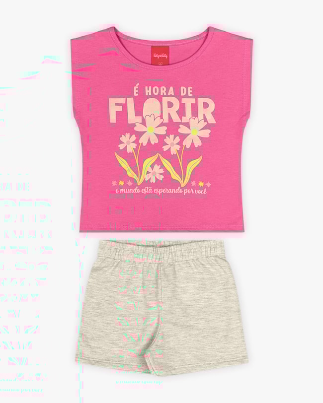 Conjunto Infantil Feminino Estampa Hora de Florir - Kely Kety - Blossom-8a52bee3-adcf-4905-97cd-a60293d9af83