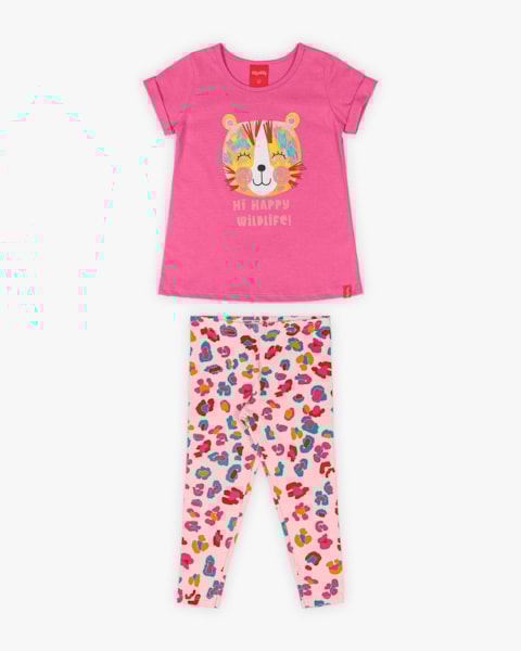 Conjunto Infantil Feminino Estampa Oncinha - Kely Kety - Blossom