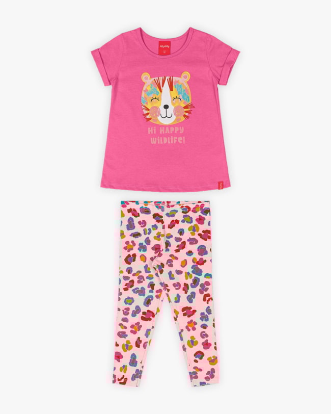 Conjunto Infantil Feminino Estampa Oncinha - Kely Kety - Blossom-0716af49-3932-45b3-819b-989d1b26e79c
