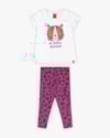 Conjunto Infantil Feminino Estampa Oncinha - Kely Kety - Branco-42be83ff-bbc9-4302-be56-981c56506b06