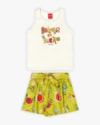 Conjunto Infantil Feminino Estampa Sabor de Verão - Kely Kety - Natural-53463411-1241-4400-a278-52373289e9d5