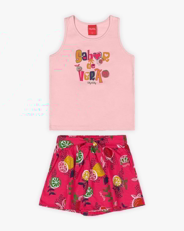 Conjunto Infantil Feminino Estampa Sabor de Verão - Kely Kety - Sugar