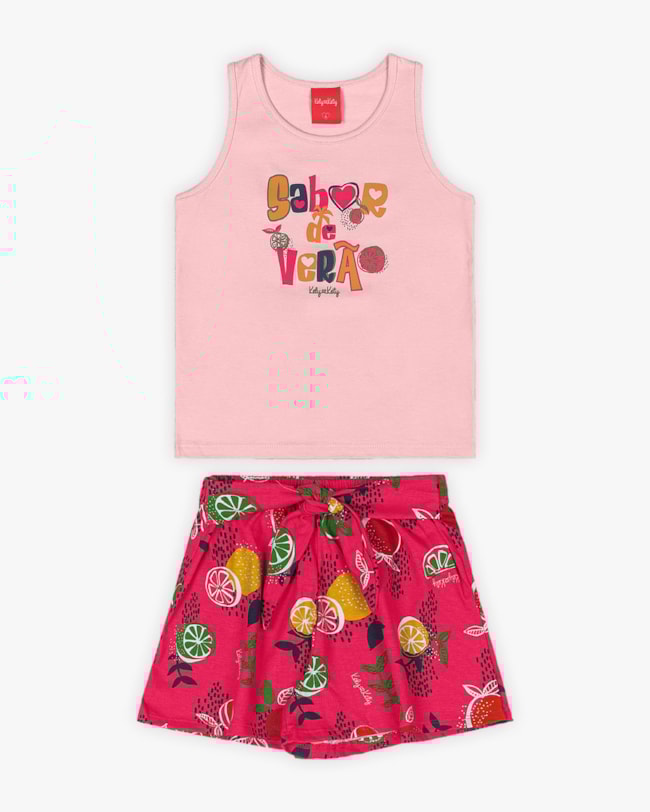 Conjunto Infantil Feminino Estampa Sabor de Verão - Kely Kety - Sugar-e9304a4f-a495-4671-827b-ceae74cb2507