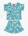 Conjunto Infantil Feminino Estampado em Meia Malha - Kely Kety - Azul-55303238-471e-4857-a18e-9d828741f93e
