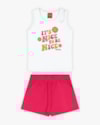 Conjunto Infantil Feminino Regata Cut Out e Shorts - Kely Kety - Branco-0ce6fcc6-90ff-4ab4-ab1e-dd842848d46b