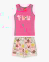 Conjunto Infantil Feminino Regata e Shorts Estampado - Kely Kety - Blossom-93024a8f-96cf-43a6-a051-829c1274d63d