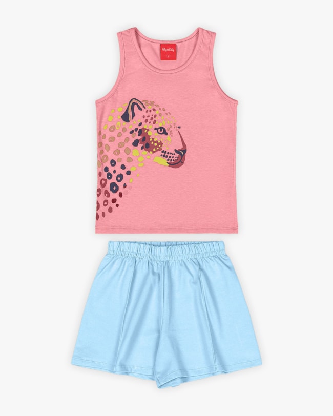 Conjunto Infantil Feminino Regata e Shorts - Kely Kety - Bala de Goma-83f87010-1557-47ca-8524-867eb1bc8874