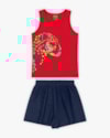 Conjunto Infantil Feminino Regata e Shorts - Kely Kety - Tomato-34fa140e-de9f-4169-bc84-b0b9eb7e8c00