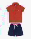 Conjunto Infantil Masculino Camisa e Bermuda - ReiRex - Cerâmica-c85660b0-f3c5-4635-aa7c-ac57a27d162c