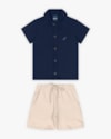 Conjunto Infantil Masculino Camisa e Bermuda - ReiRex - Noturno-f42d0c5f-0a8e-489b-8b94-f5f7ad4ba4bd