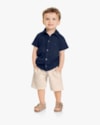 Conjunto Infantil Masculino Camisa e Bermuda - ReiRex - Noturno-2739ff47-c953-4481-be7b-5714a311573f
