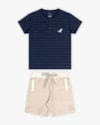 Conjunto Infantil Masculino Camisa Gola Padre e Bermuda - ReiRex - Oxford-850240c3-fc1a-4127-8222-67e78b15eff2