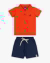 Conjunto Infantil Masculino Camisa Polo e Bermuda - ReiRex - Carrot-5b4fef6f-2fcb-4a47-9d01-3ca54cd79f57