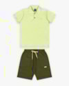 Conjunto Infantil Masculino Camisa Polo e Bermuda - ReiRex - Matcha-2ce03b20-2408-46e0-ab84-2cb9e2a372ab