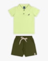 Conjunto Infantil Masculino Camisa Polo e Bermuda - ReiRex - Matcha-cd4fe2bf-22df-4349-a4a7-86e0ae569e63