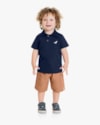 Conjunto Infantil Masculino Camisa Polo e Bermuda - ReiRex - Oxford-915b6cc0-1b67-471f-9877-30c6e58722c8