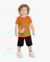 Conjunto Infantil Masculino Camiseta Estampa Pantanal e Bermuda- ReiRex - Amarelo-c88f0f66-9170-4a92-bb16-42f276cad644