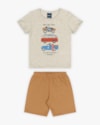 Conjunto Infantil Masculino Estampa Aventura na Praia - Rei Rex - Mescla-87b5c760-c738-4c07-893a-4d566666562f