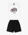 Conjunto Infantil Masculino Estampa Câmera de Aventura - Rei Rex - Branco-36c05424-1be6-40ae-b8f8-0fc3ca3ca737