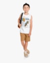 Conjunto Infantil Masculino Estampa Dinossauro - Rei Rex - Branco-8efc5629-677e-4234-84cf-82dd74faa3db