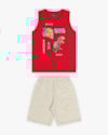 Conjunto Infantil Masculino Estampa Dinossauro - Rei Rex - Tomato-14514b41-1141-4b10-af96-22fcede23df8