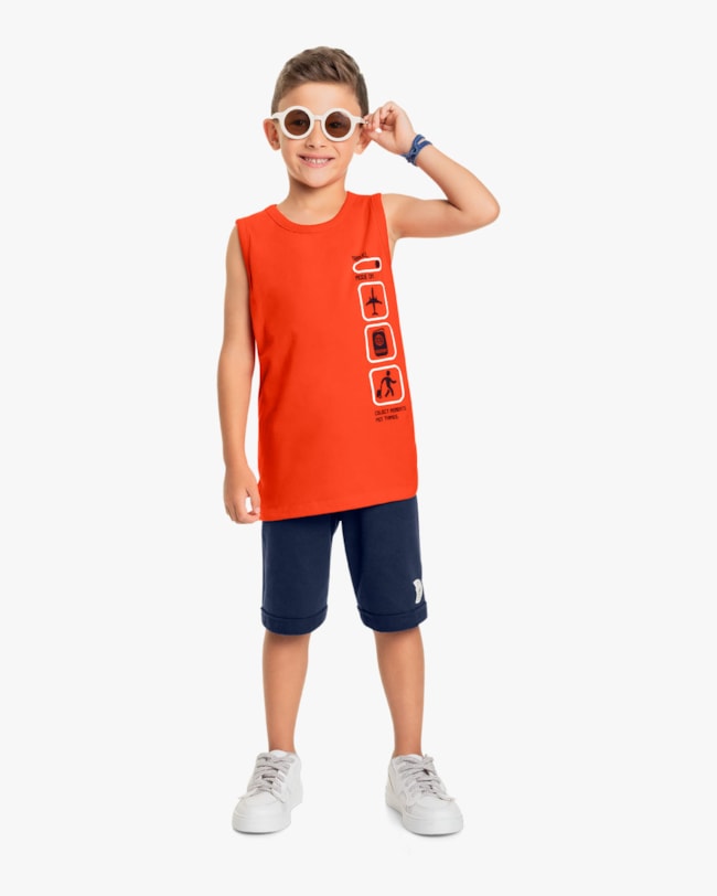 Conjunto Infantil Masculino Estampa Explore o Mundo - Rei Rex - Carrot-f08780b2-dd09-436c-a898-fbb6b431ae3a