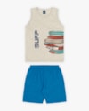 Conjunto Infantil Masculino Estampa Pranchas de Surf - Rei Rex - Mescla-1e9389a2-6cac-4496-92db-b79377ced747