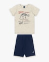 Conjunto Infantil Masculino Estampa Triceratops - ReiRex - Mescla-d2d8fd46-799d-4c13-8059-8428991ccb80