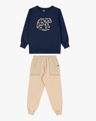 Conjunto Infantil Masculino Moletom com Estampa 3D - ReiRex - Oxford-10