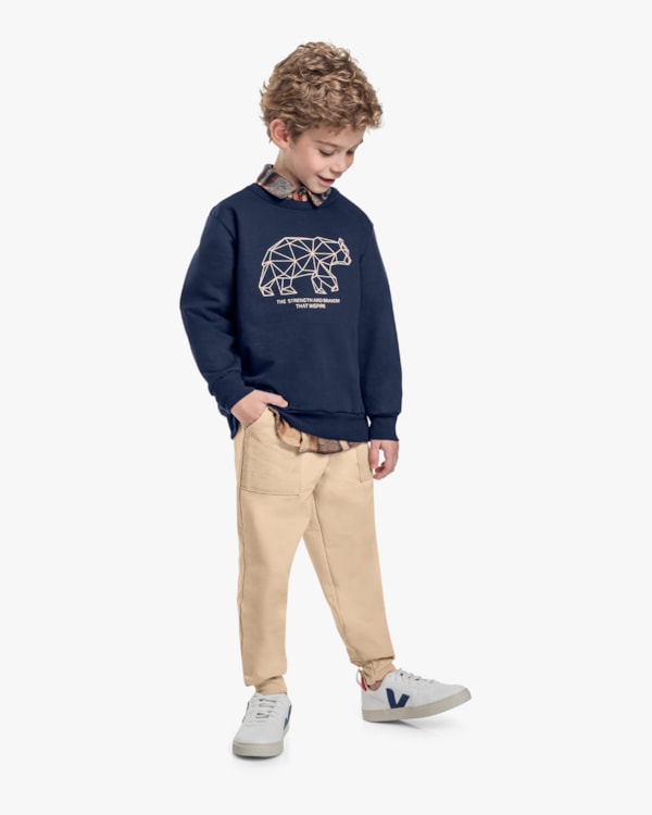Conjunto Infantil Masculino Moletom com Estampa 3D - ReiRex - Oxford-10