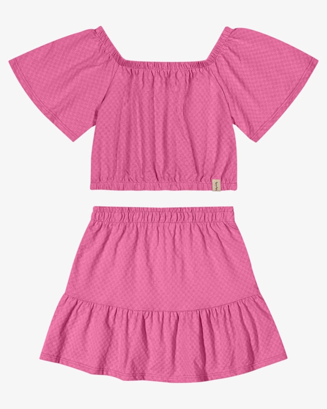 Conjunto Infantil Menina Blusa Ciganinha e Saia - Kely Kety - Blossom-6679fa5f-dc98-4b59-9a0c-95b673fc64cc