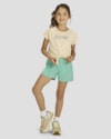 Conjunto Infantil Menina Blusa com Amarração e Shorts - Kely Kety - Tapioca-2c86b9e4-3f4d-44a3-9cd4-7861987aff88