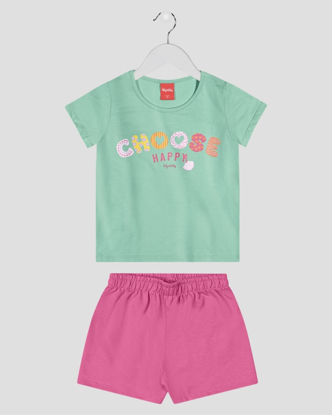 Conjunto Infantil Menina Blusa com Estampa e Shorts - Kely Kety - Gelato-c04acd24-8201-4be5-bd3b-d1a054a67603