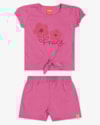 Conjunto Infantil Menina Blusa com Nó e Shorts - Kely Kety - Blossom-12e52055-a482-4ec0-91da-9b59e4ebc04a