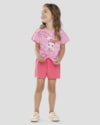 Conjunto Infantil Menina Blusa com Nó e Shorts Kely Kety Rosa-68eb4003-defb-484f-9aca-a37719f7dae2