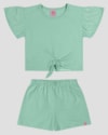 Conjunto Infantil Menina Blusa com Strass e Shorts Kely Kety Verde-871abf9f-44ab-458e-8f18-4662aad2ea50