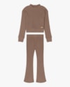 Conjunto Infantil Menina Blusa e Calça Flare Canelado - Kely Kety - Marrom-c6e13146-50f1-4f8b-81aa-9f6767d8bd9b