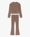 Conjunto Infantil Menina Blusa e Calça Flare Canelado - Kely Kety - Marrom-b7846e0d-995e-480e-8f8f-f7a444a021e0